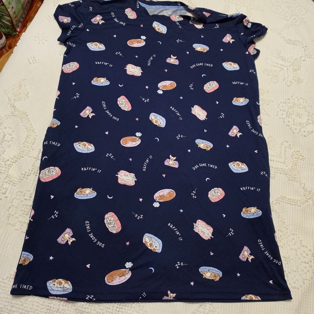Joyspun Womens‎ Gown Dogs Cuddly Soft Size Small 4/6 Puppy Love Fur Babies